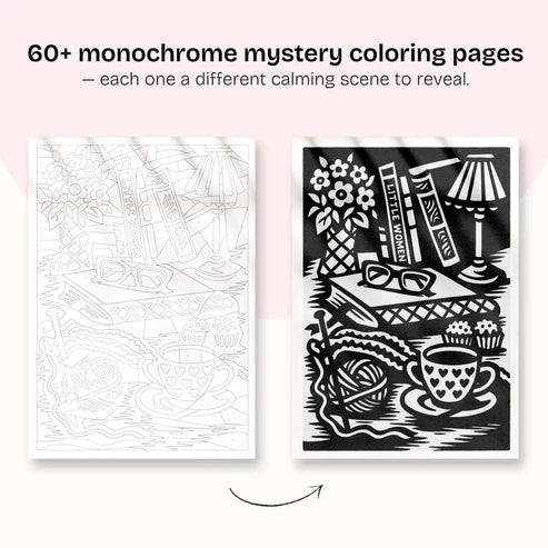 One Color Coloring Book for Inner Calm & Self-Reflection