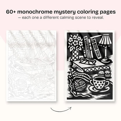 One Color Coloring Book for Inner Calm & Self-Reflection