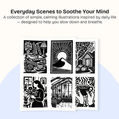 One Color Coloring Book for Inner Calm & Self-Reflection